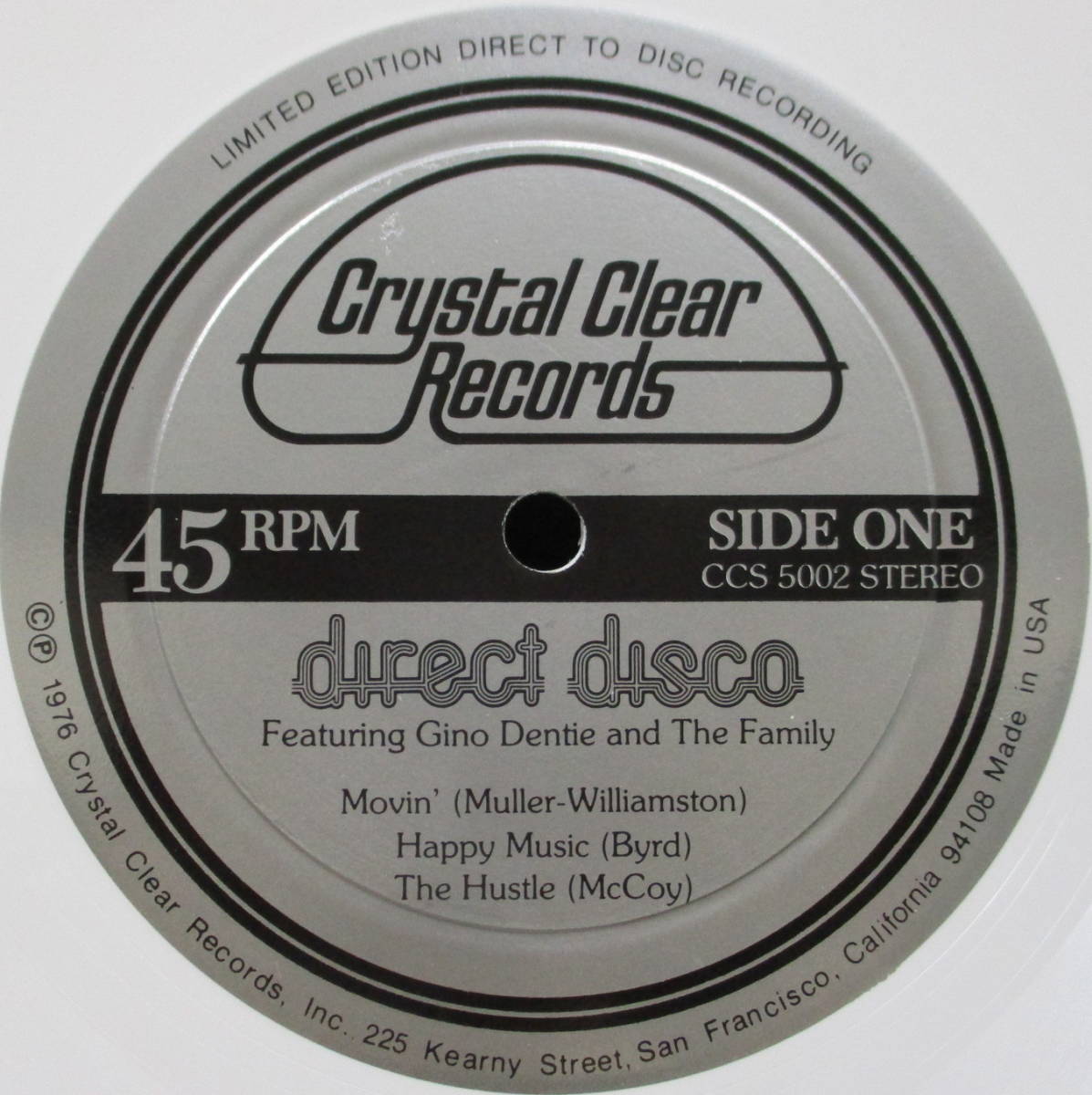 米LP 限定高音質盤【Direct Disco】Gino dentie and The Family_画像4