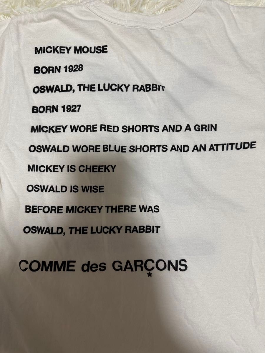 美品 COMME des GARCONS オズワルド ディズニー ロゴ Tシャツ 美品 COMME des GARCONS オズワルド ディズニー ロゴ Tシャツ