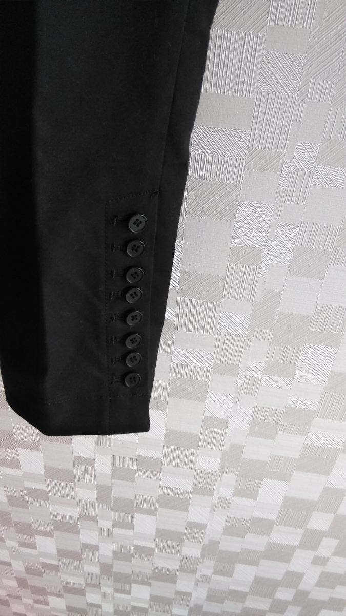  прекрасный товар * Stunning Lure STUNNING LURE центральный Press брюки прекрасный ножек тонкий бизнес дистанционный Work низ черный чёрный сделано в Японии 34