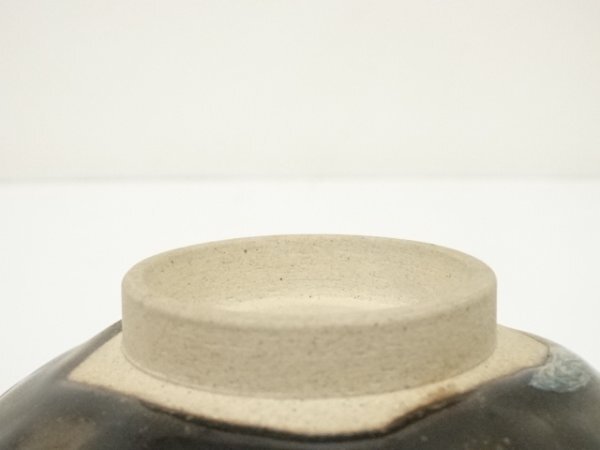 ys6968849; 膳所焼 岩崎新定造 瓢文茶碗(共箱)【道】 茶道具 ys6968849; 膳所焼 岩崎新定造 瓢文茶碗(共箱)【道】 茶道具