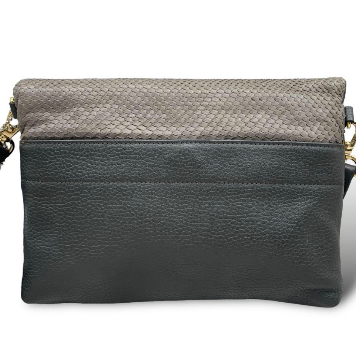 極美品 A D M J 2wayバッグ ゴールド金具 プレート パイソン 極美品 A D M J 2wayバッグ ゴールド金具 プレート パイソン