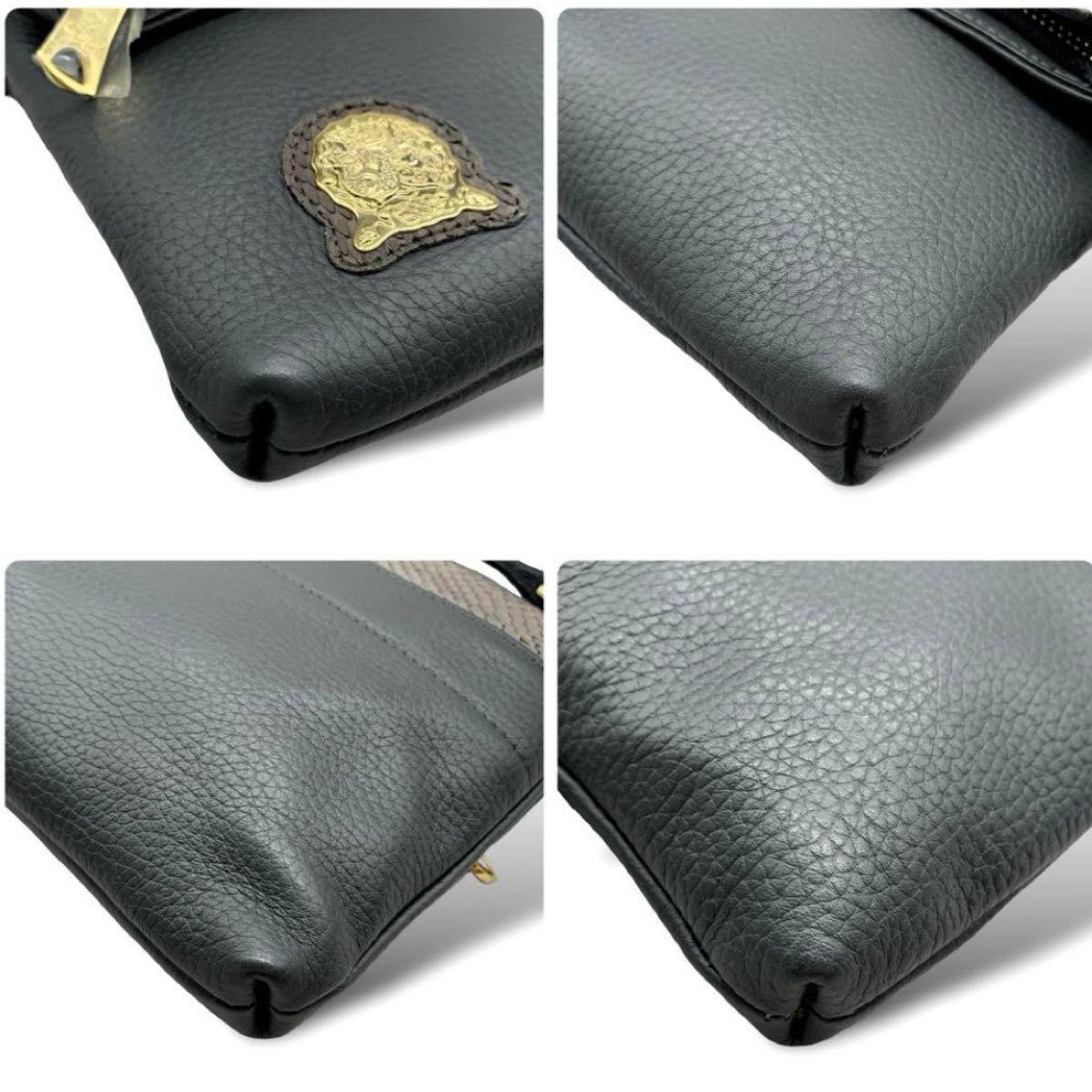極美品 A D M J 2wayバッグ ゴールド金具 プレート パイソン 極美品 A D M J 2wayバッグ ゴールド金具 プレート パイソン