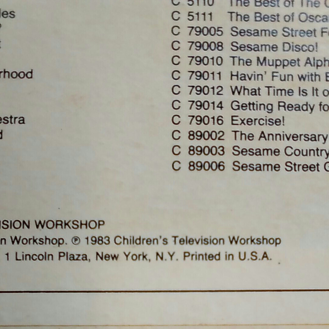 CESAME STREET OSCAR THE GROUCH セサミストリート　LP レコード アメリカ盤　レア　コレクターアイテム_画像3