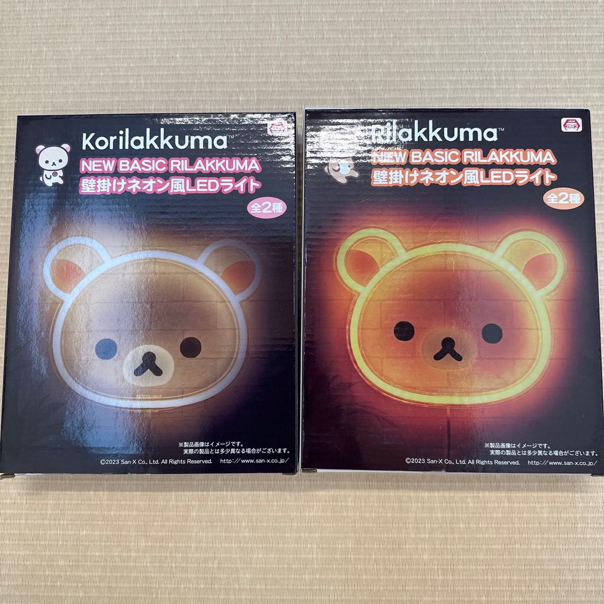 リラックマ 壁掛けネオン風LEDライト 2種セット 全2種リラックマネオン風LEDライト セット