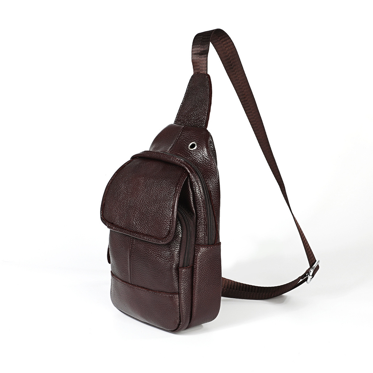  new work 4 сolor selection possible fine quality body bag original leather cow leather men's shoulder bag diagonal .. one shoulder bag bag multifunction Brown 