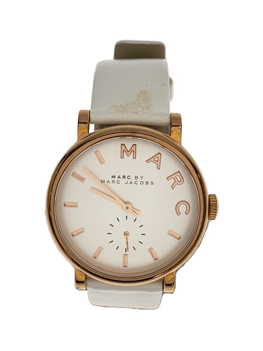 MARC BY MARC JACOBS◆クォーツ腕時計/アナログ/レザー/WHT/WHT/MBM1283