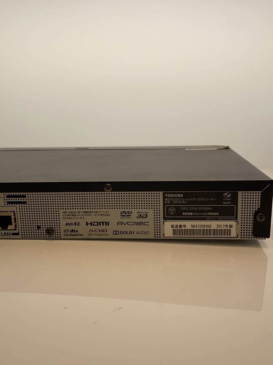TOSHIBA◇ブルーレイレコーダー REGZAブルーレイ DBR-W1007 TOSHIBA◇ブルーレイレコーダー REGZAブルーレイ DBR-W1007