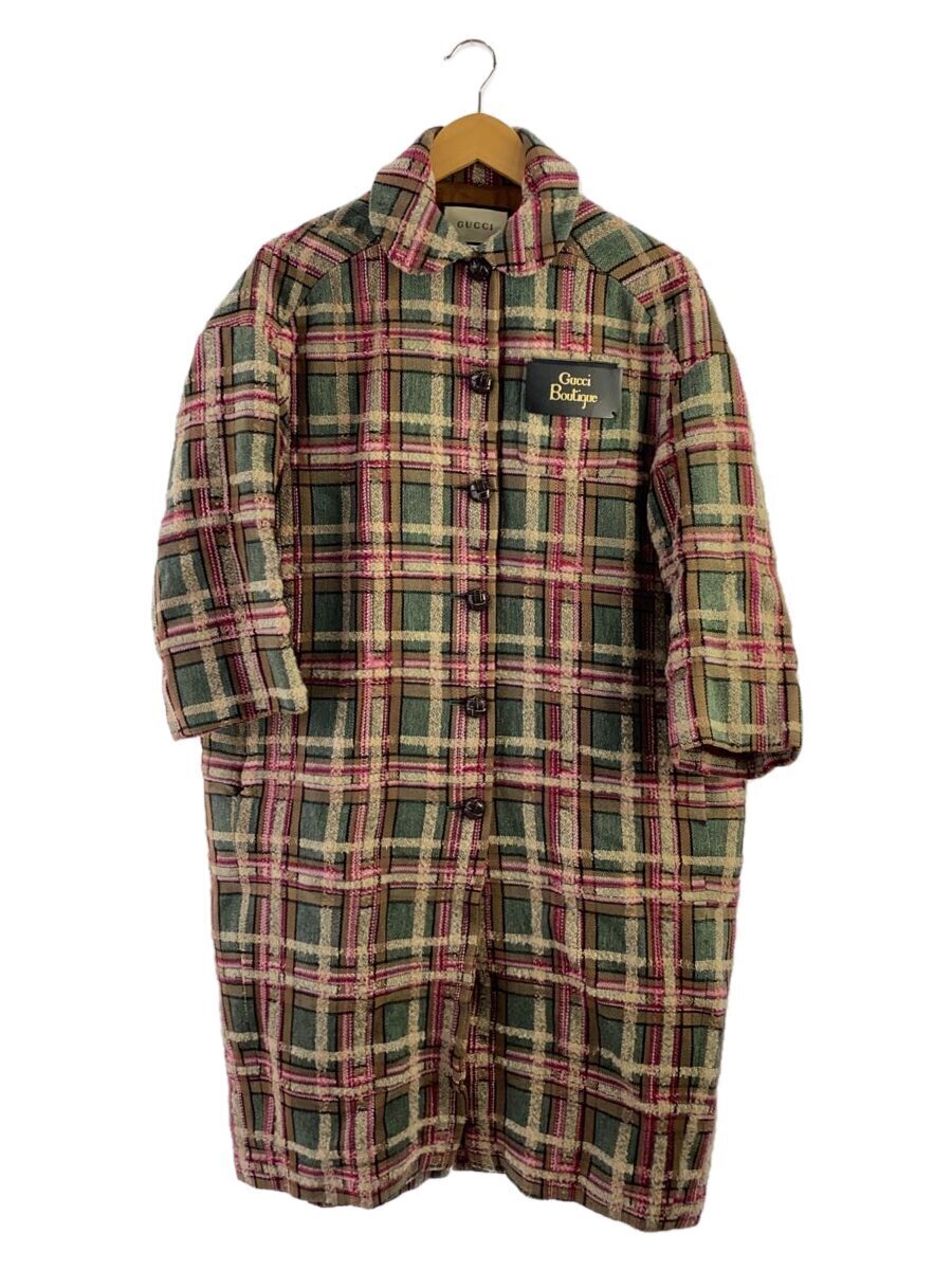 Yahoo!オークション - GUCCI コート/36/ウール/GRN/チェック Yahoo!オークション - GUCCI コート/36/ウール/GRN/チェック