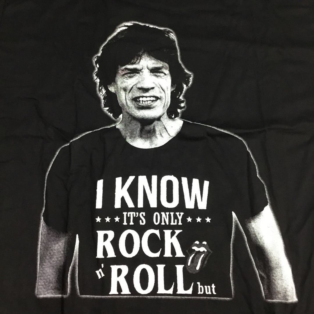 DBRD1♪ バンドデザインTシャツ XXLサイズ ミックジャガー ローリングストーンズ MICK JAGGER THE ROLLING STONES 黒