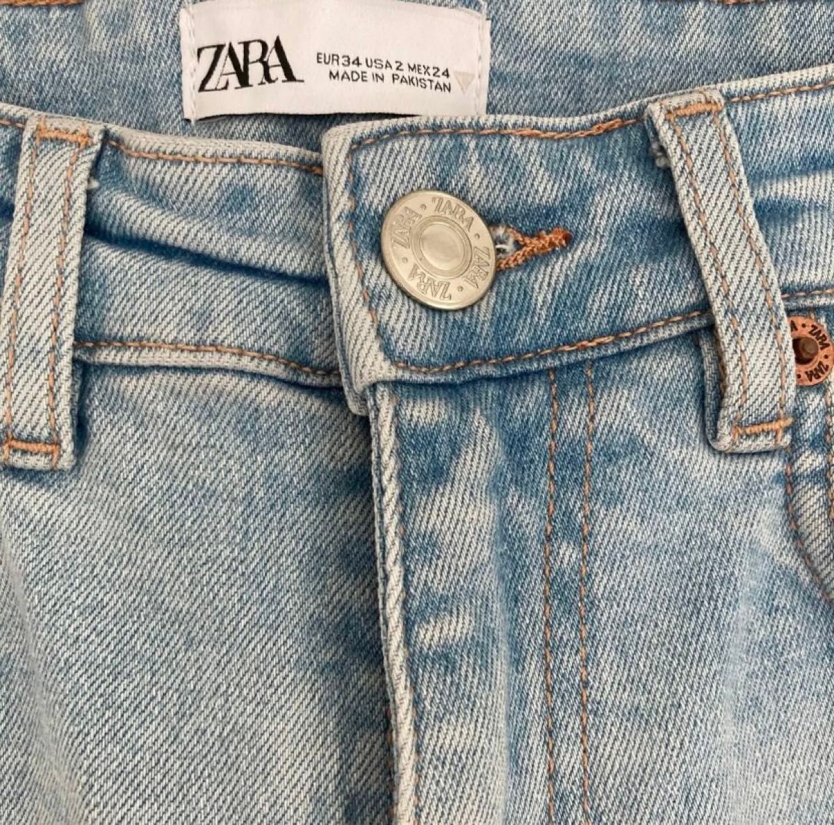 ZARA クロップド丈フレアミッドライズデニム 34 クロップド ZARA クロップド丈フレアミッドライズデニム 34 クロップド