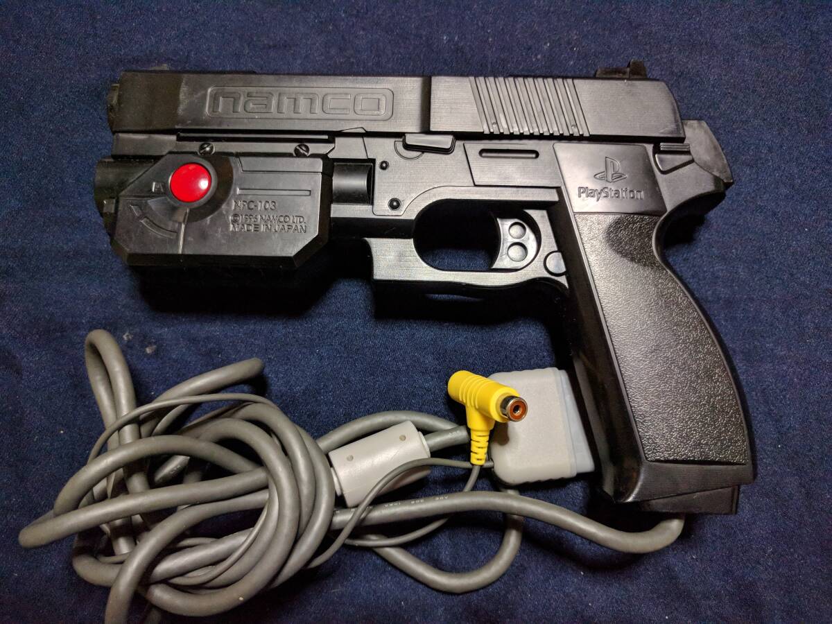 【PS】ガンコントローラー namco npc-103とPS2 タイムクライシス２ 動作確認済み