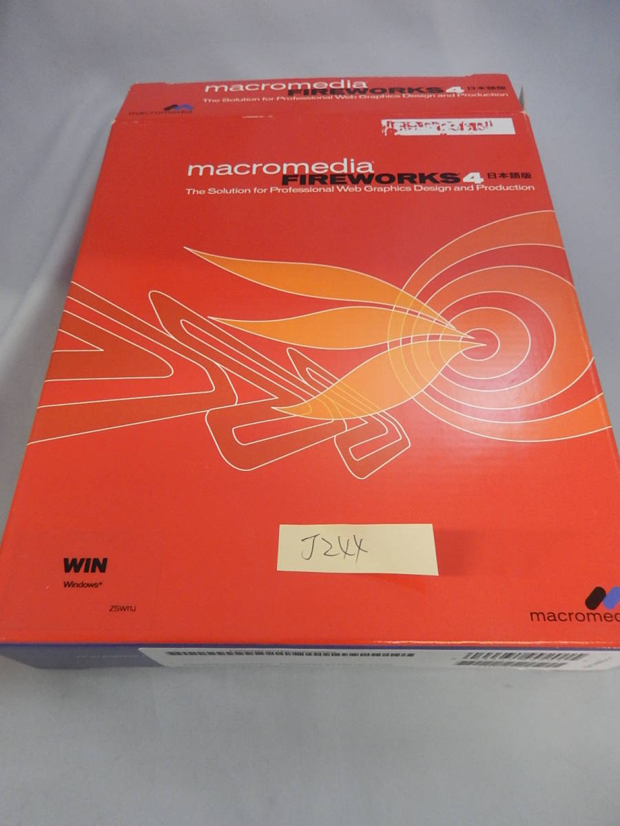 在庫有】 Fireworks J244#中古Macromedia 4 windows for 日本語版