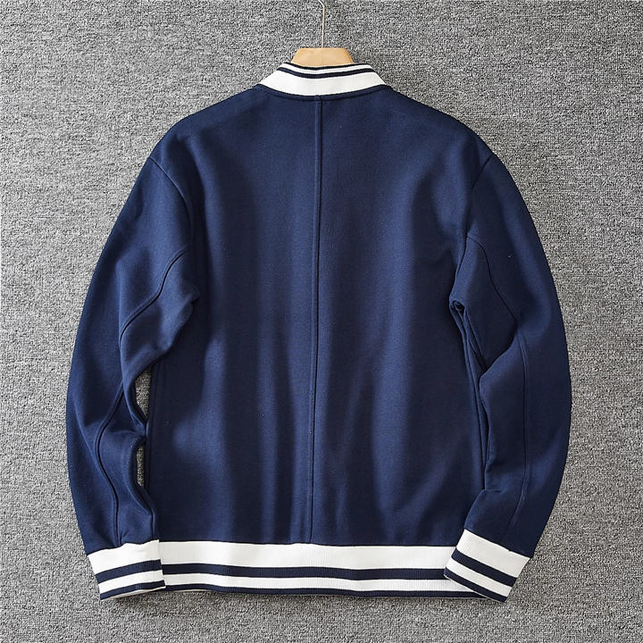 Y2282-XL navy blue /EU made new goods men's jacket stadium jumper cotton .. autumn winter protection against cold embroidery lining . cotton wool . exist warm comfortable is good casual dressing up 