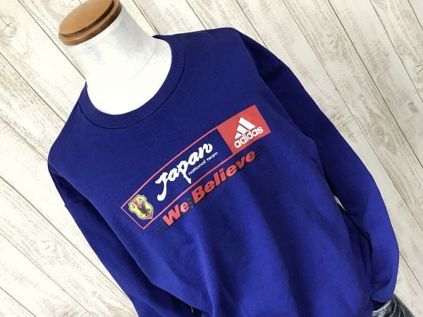 お勧め・【新品 未使用】adidas アディダス JFA サッカー 日本代表 スウェット トレーナー M ヤタガラス　希少　サムライブルー_画像3