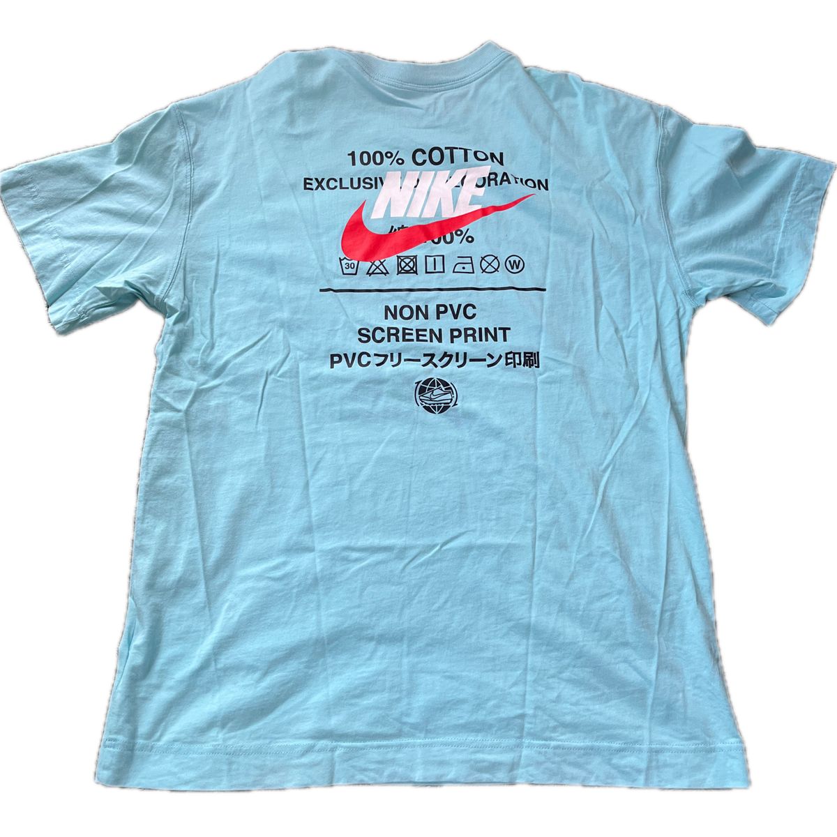 ナイキNIKE 水色Tシャツ/ セカンドストア 綿100% サイズM 古着屋 ナイキNIKE 水色Tシャツ/ セカンドストア 綿100% サイズM 古着屋
