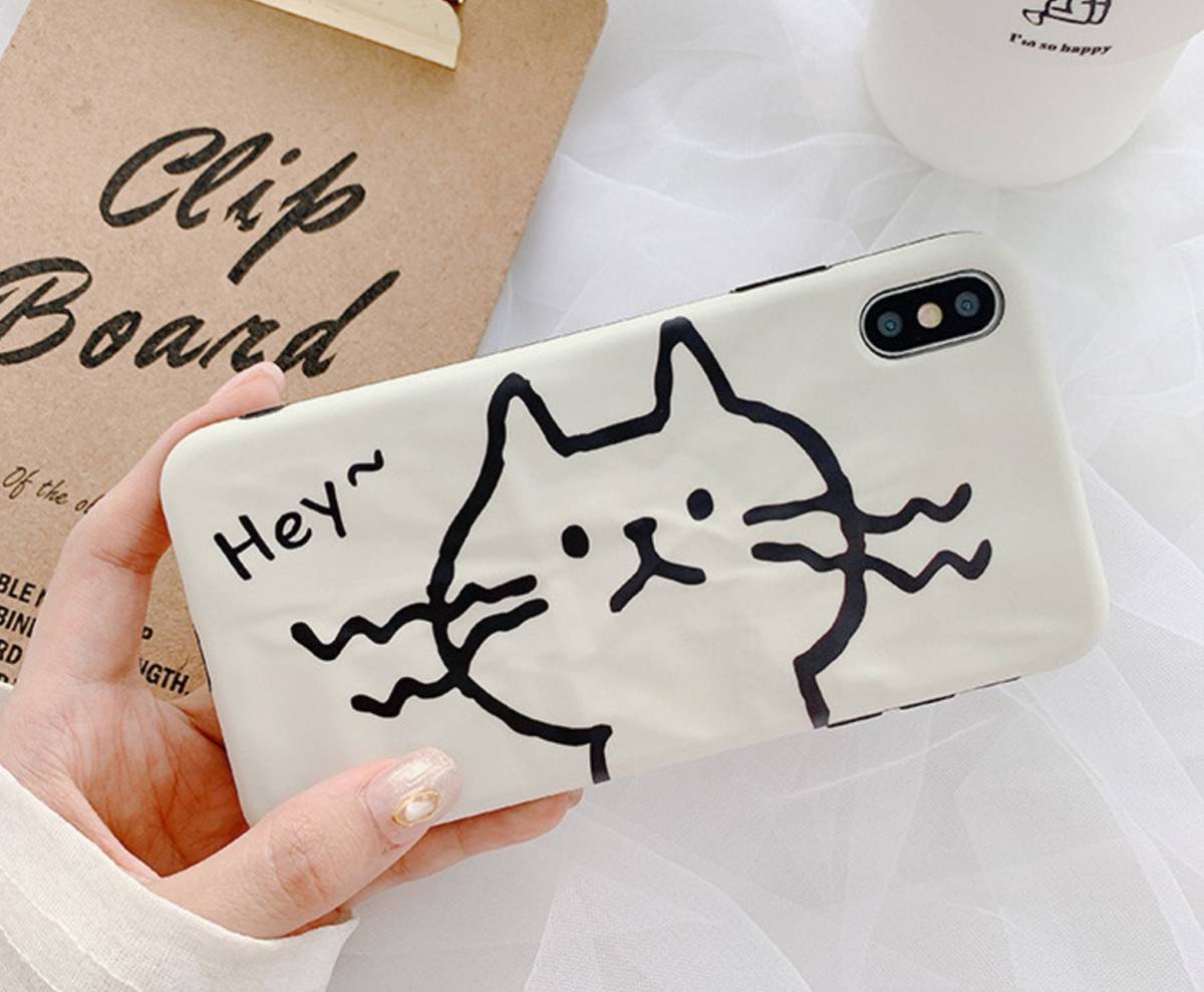  iPhone iphone XR for Impact-proof protective cover / soft case *.. Chan ①* solid feeling * white / white *