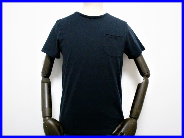即決! 良品! 日本製 シーグリーン 胸ポケット付き 半袖Tシャツ メンズ02（M相当） Seagreen_画像2