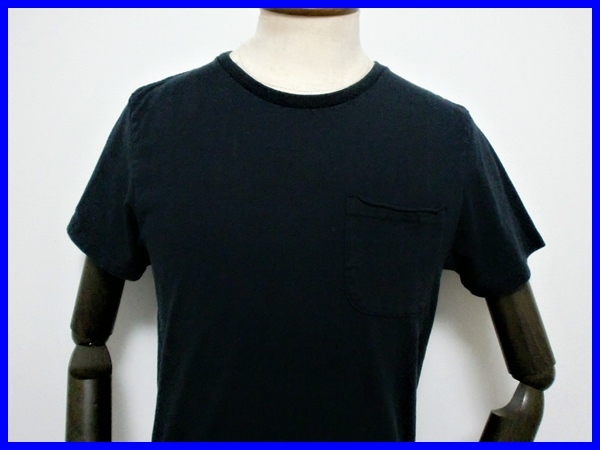 即決! 良品! 日本製 シーグリーン 胸ポケット付き 半袖Tシャツ メンズ02（M相当） Seagreen_画像6