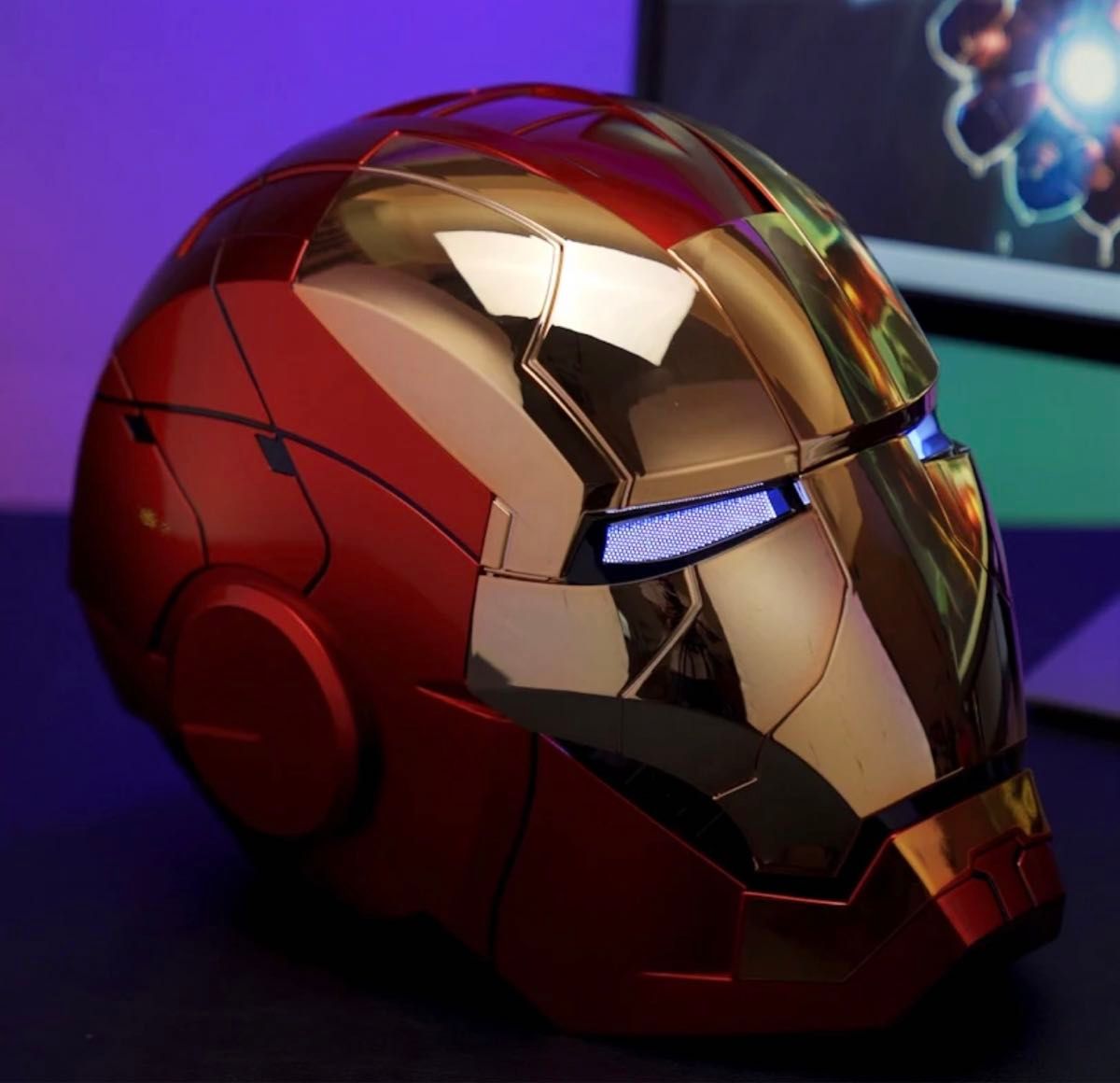 アイアンマンヘルメット自動開閉 音声認識開閉可能 AUTOKING アイアンマンヘルメット自動開閉 音声認識開閉可能 AUTOKING