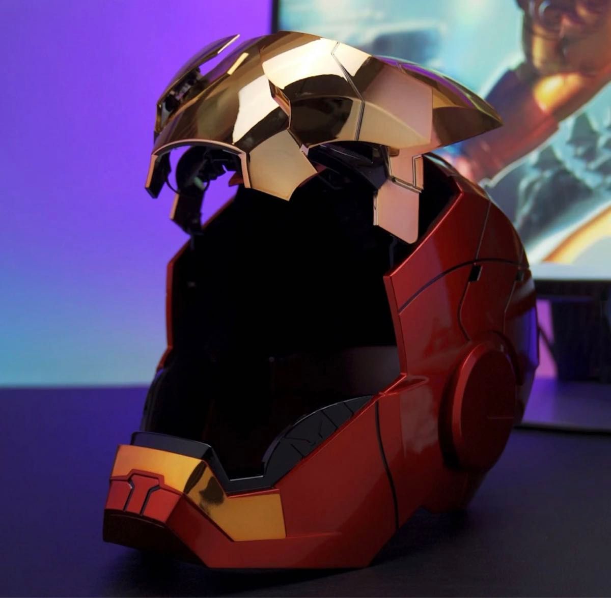 アイアンマンヘルメット自動開閉 音声認識開閉可能 AUTOKING アイアンマンヘルメット自動開閉 音声認識開閉可能 AUTOKING