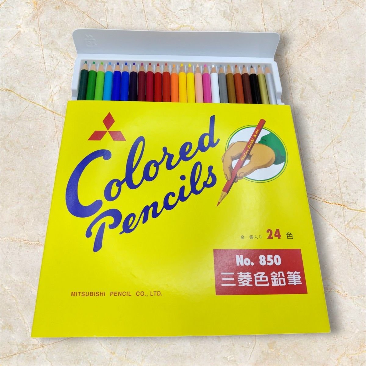 新品・未使用品 三菱鉛筆 色鉛筆850 24色 金・銀入り|Yahoo 新品・未使用品 三菱鉛筆 色鉛筆850 24色 金・銀入り|Yahoo