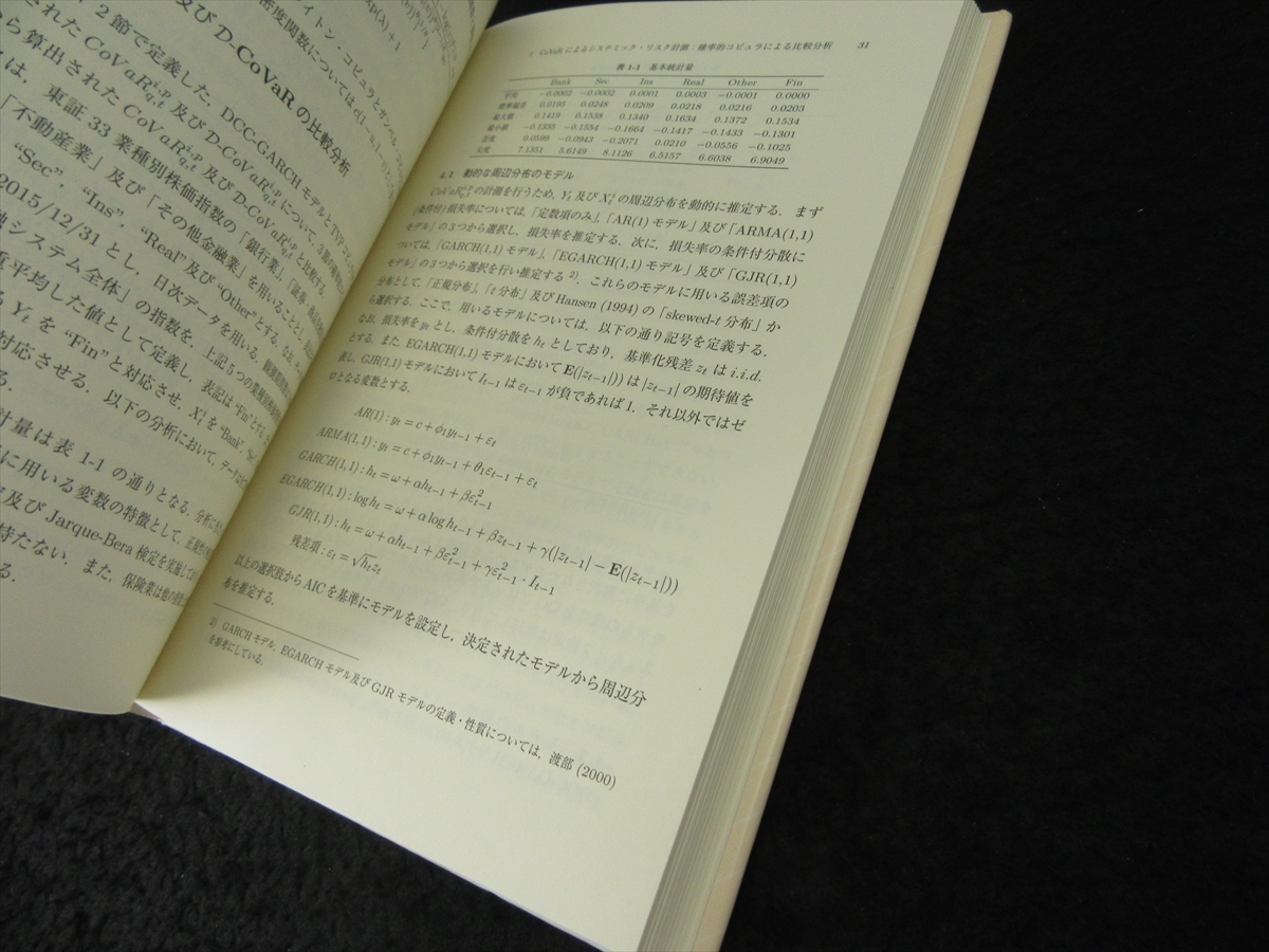 初版本 『リスク管理・保険とヘッジ (ジャフィー・ジャーナル 金融工学と市場計量分析)』 ■送120円 山田雄二 中妻照雄 今井潤一 ○_画像3