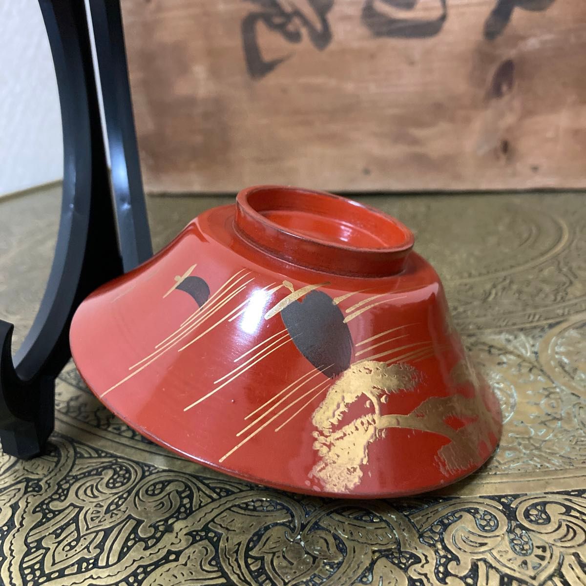 時代 赤松吸物椀 8客 明治 朱 金蒔絵 菓子椀漆器〈検 輪島塗 時代 赤松吸物椀 8客 明治 朱 金蒔絵 菓子椀漆器〈検 輪島塗