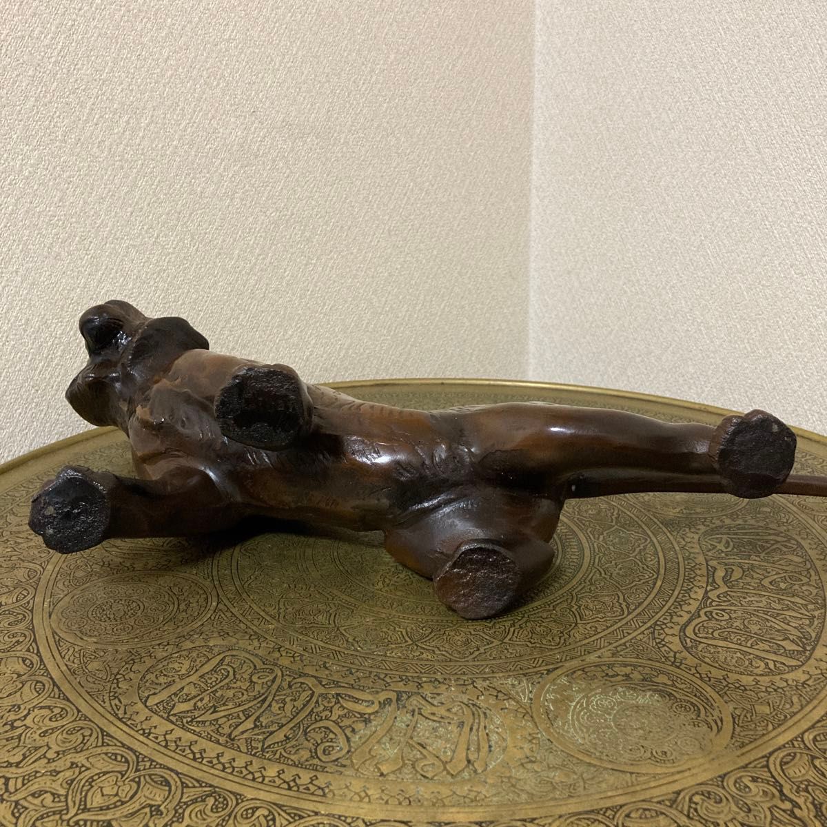 鉄製 虎 置物 幅46㌢ ビンテージ オブジェ 寅〈検 ブロンズ 銅器 鉄製 虎 置物 幅46㌢ ビンテージ オブジェ 寅〈検 ブロンズ 銅器
