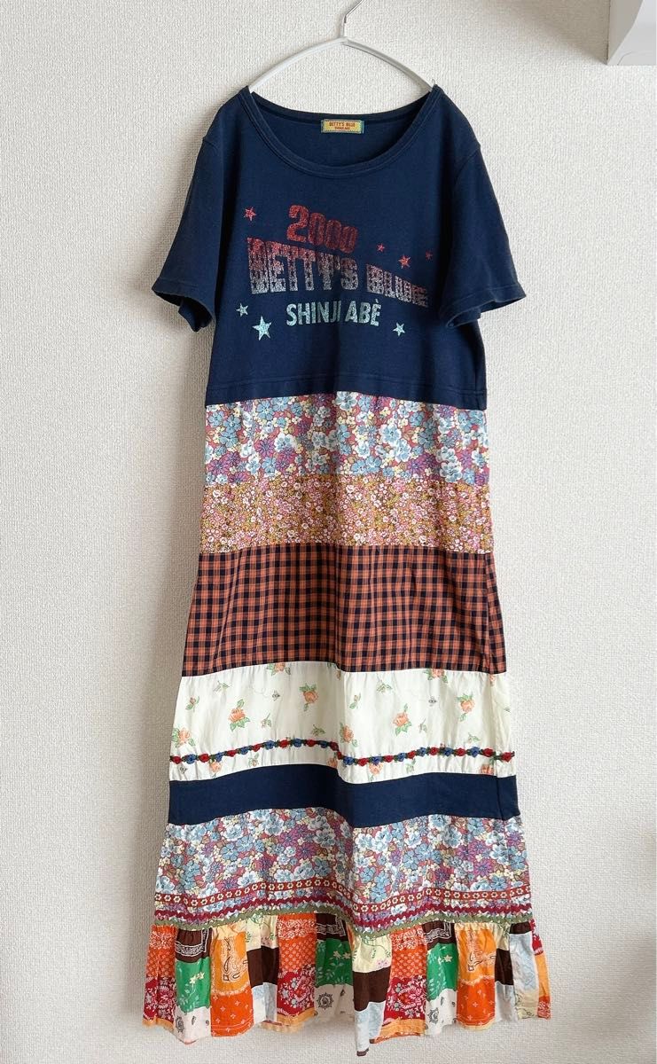 ベティーズブルー BETTY'S BLUE レア パッチワーク スカート ベティーズブルー BETTY'S BLUE レア パッチワーク スカート
