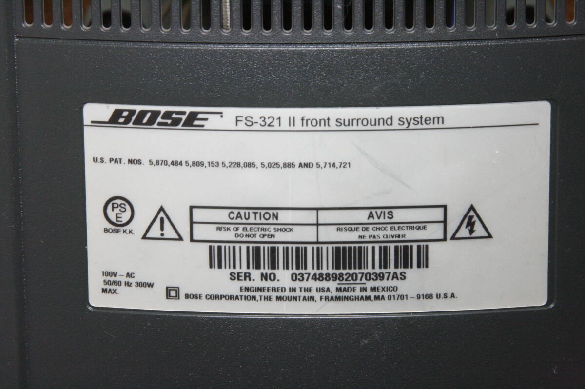 BOSE 節約 ボーズ 【FS-321 Ⅱ】 FreeStyleⅡ ホームシアターシステム リモコン・説明書あり 動作確認済