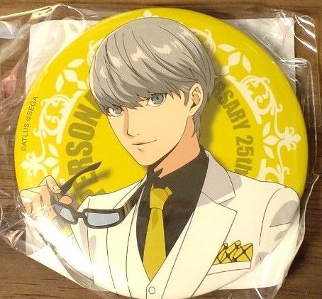 ペルソナ4 P4 主人公 缶バッチ P25th PARTY セガ くじ 番長 ペルソナ4 P4 主人公 缶バッチ P25th PARTY セガ くじ 番長