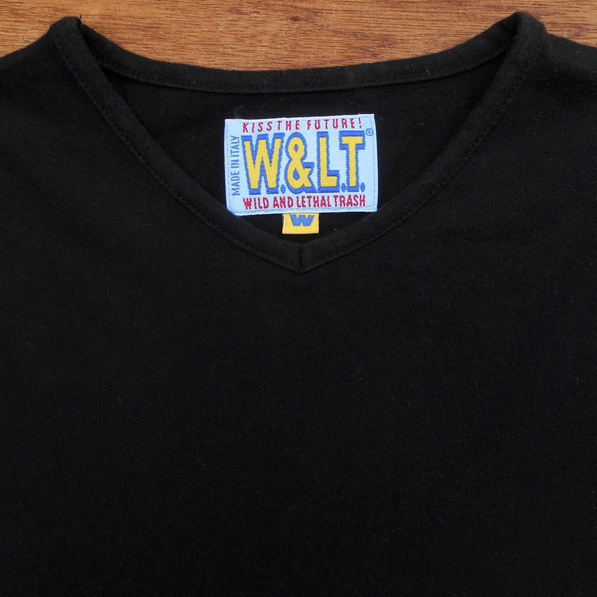 正規 '90s W&LT ウォルト 長袖 カットソー M 黒x白 Tシャツ 正規 '90s W&LT ウォルト 長袖 カットソー M 黒x白 Tシャツ