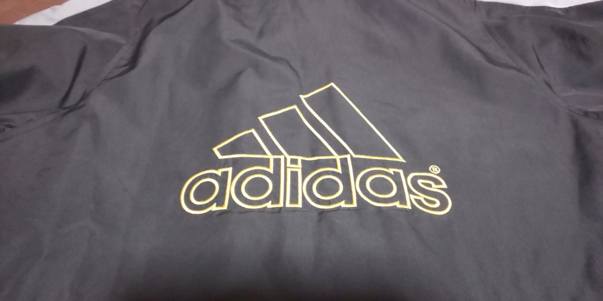 adidas reverse side nappy, black, gray, Logo Gold, bench coat size 150