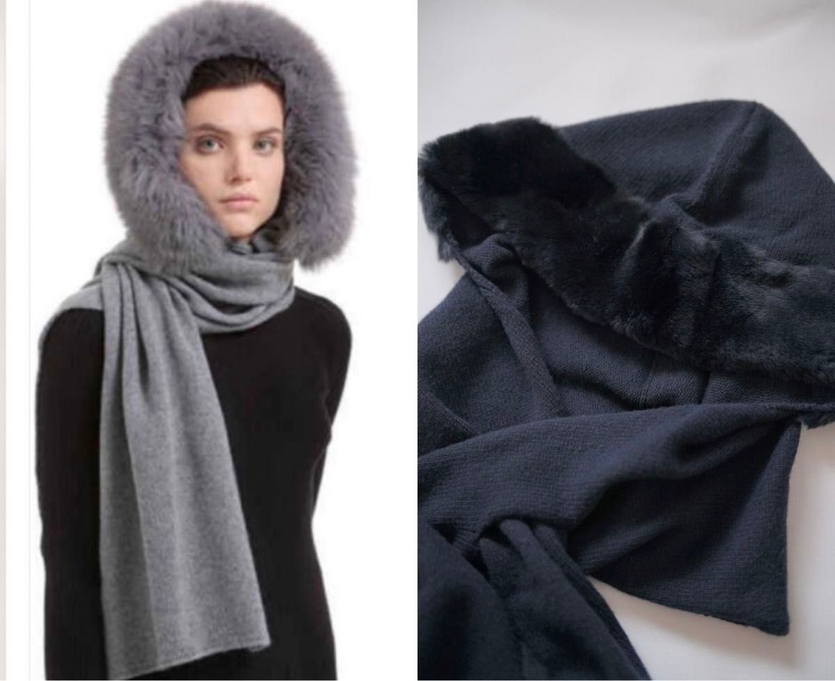 Max Mara マックスマーラ ラビットファー付き ロングコート 42 Max Mara マックスマーラ ラビットファー付き ロングコート 42