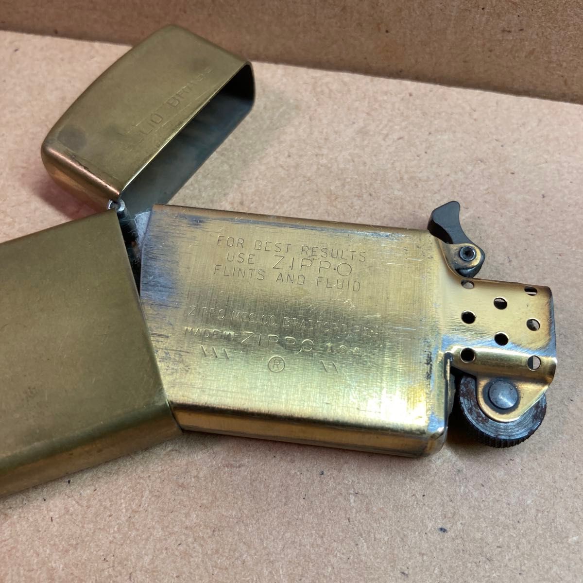 ZIPPO ジッポー solid brass ソリッドブラス slim スリム ダブル ZIPPO ジッポー solid brass ソリッドブラス slim スリム ダブル