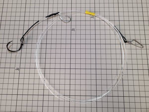 +●大物泳がせ仕掛フロロカーボン30号●親針移動式●5メートル●活イカ餌　ヤリイカ　アカイカ泳がせ●