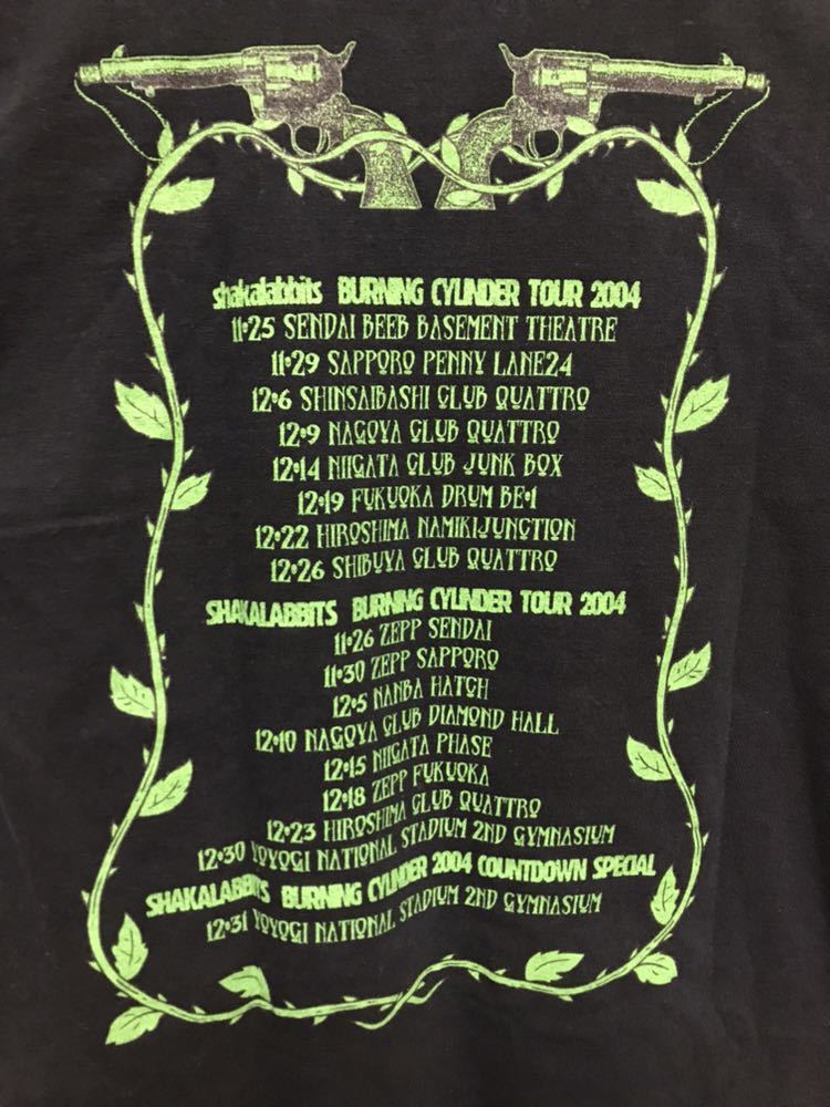 [即決古着]SHAKALABBITS/シャカラビッツ/BURNING CYLINDER TOUR 2004/バーニングシリンダーツアーTシャツ/バンドT/半袖/ブラック/Sサイズ_画像4