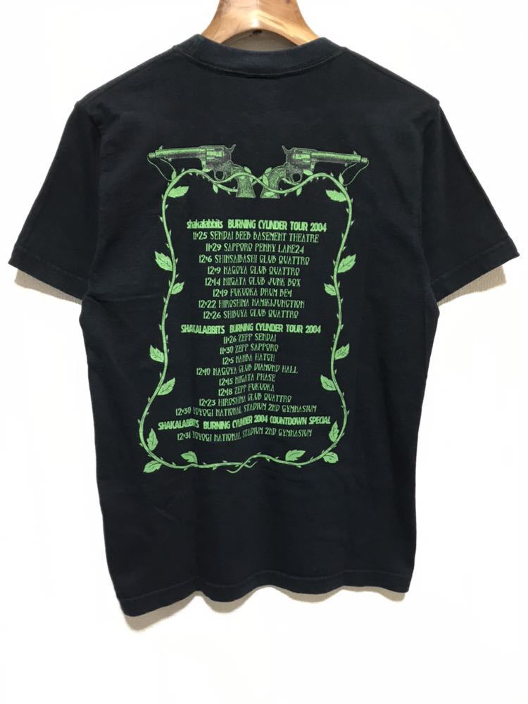 [即決古着]SHAKALABBITS/シャカラビッツ/BURNING CYLINDER TOUR 2004/バーニングシリンダーツアーTシャツ/バンドT/半袖/ブラック/Sサイズ_画像2