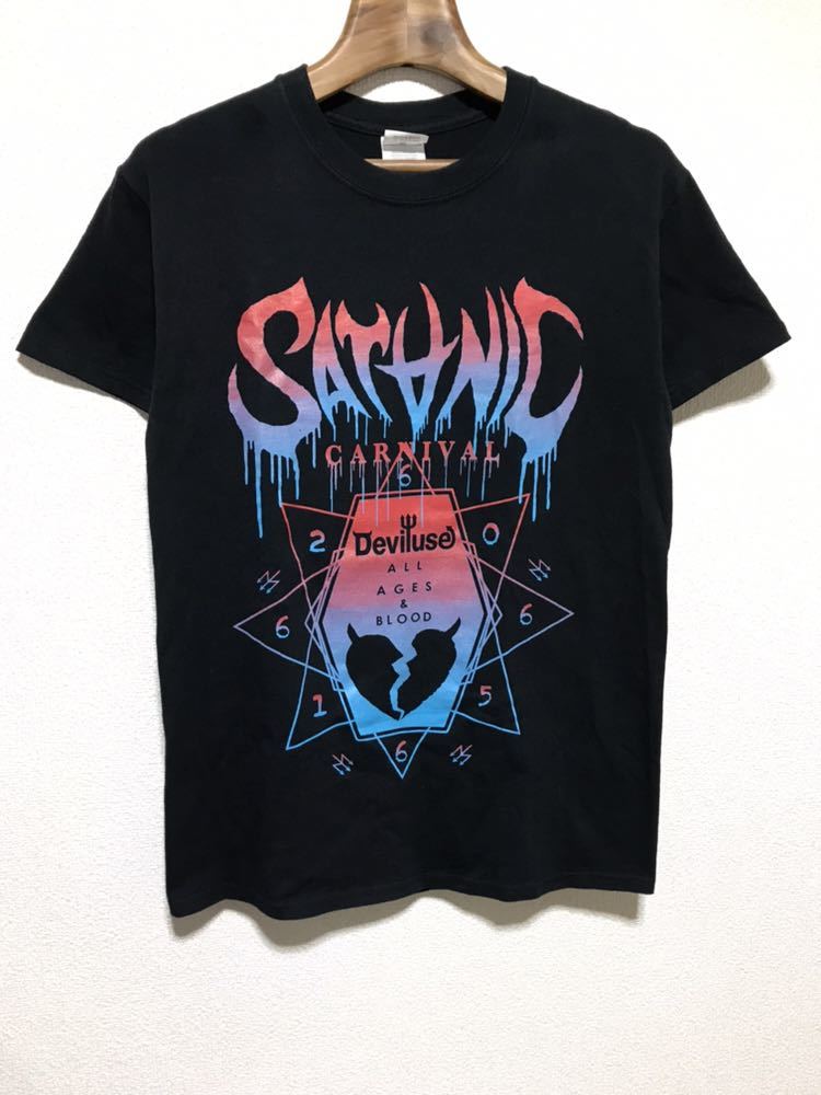 [即決古着]SATANIC CARNIVAL 2015×Deviluse/サタニックカーニバル×デビルユース/限定コラボTシャツ/半袖/ブラック/Sサイズ_画像1