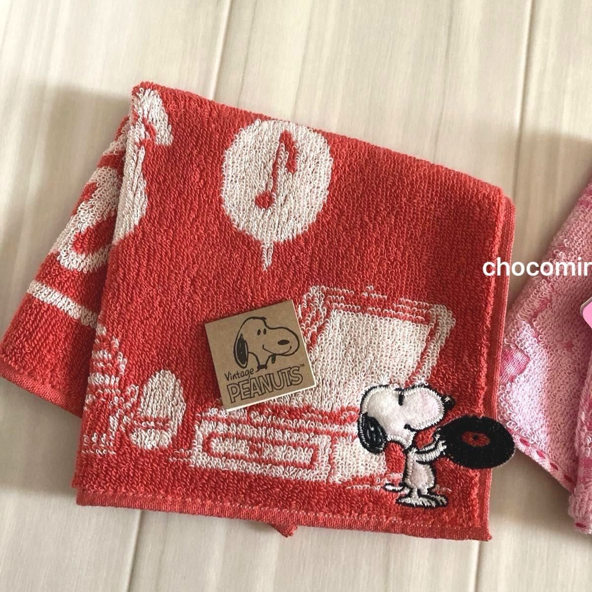 新品未使用 SNOOPYスヌーピー タオルハンカチ2枚セット 桜 新品未使用 SNOOPYスヌーピー タオルハンカチ2枚セット 桜