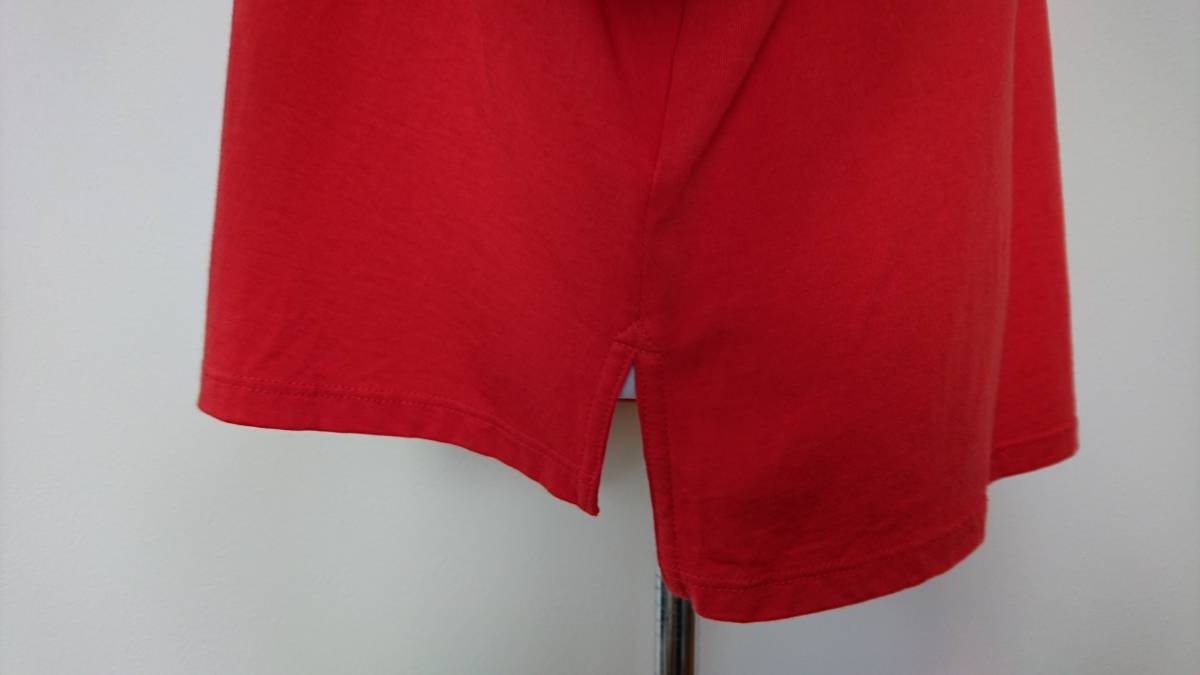 ef-de ef-de tops 7 минут рукав футболка cut and sewn большой Silhouette одноцветный оттенок красного 