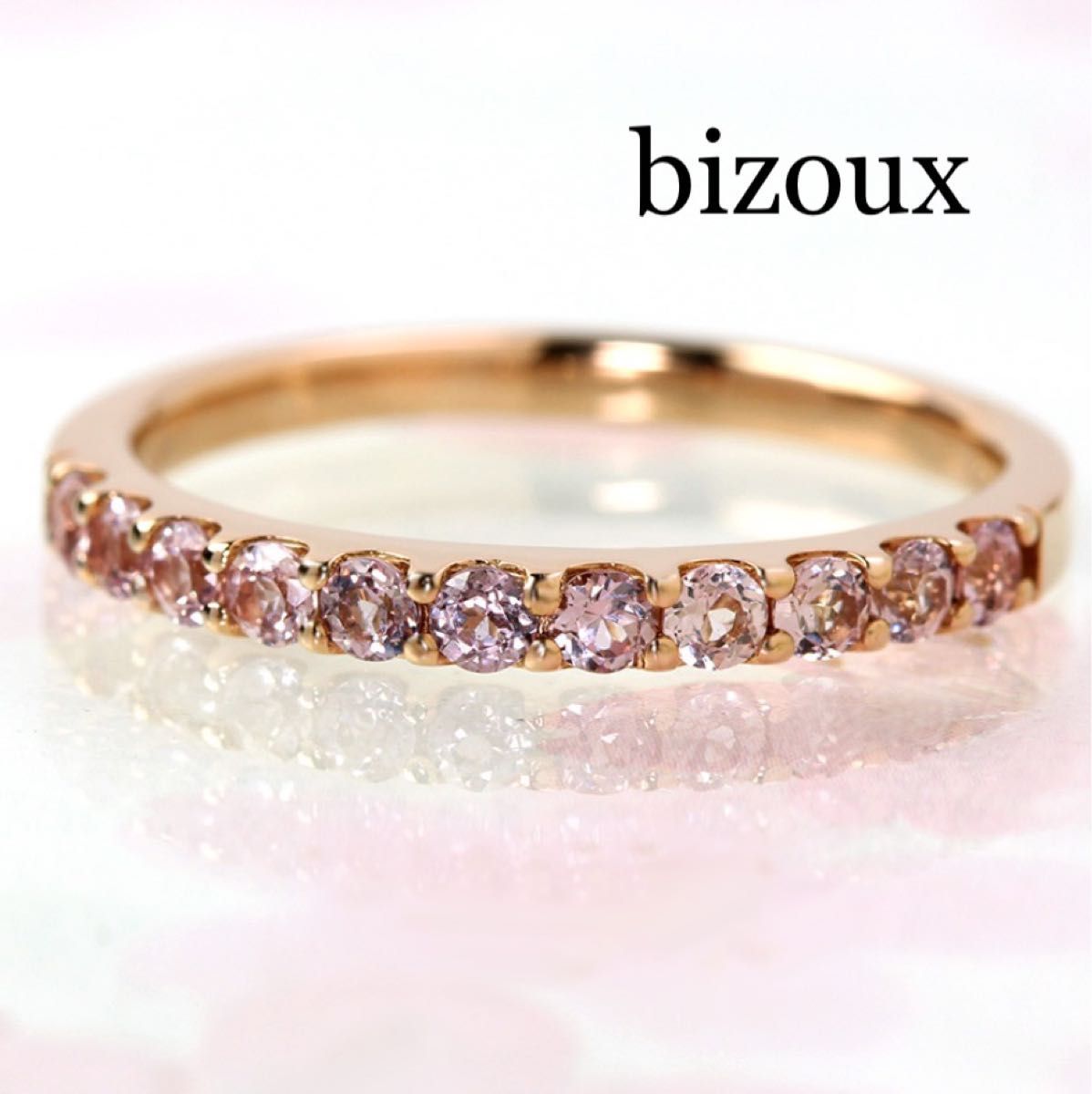 現行品 ビズー エマ K18PG シャンパンガーネットリング bizoux 現行品 ビズー エマ K18PG シャンパンガーネットリング bizoux