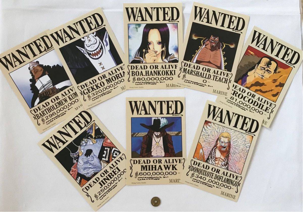 ヤフオク 手配書 One Piece 麦わらストア 麦わらの一味 ワ