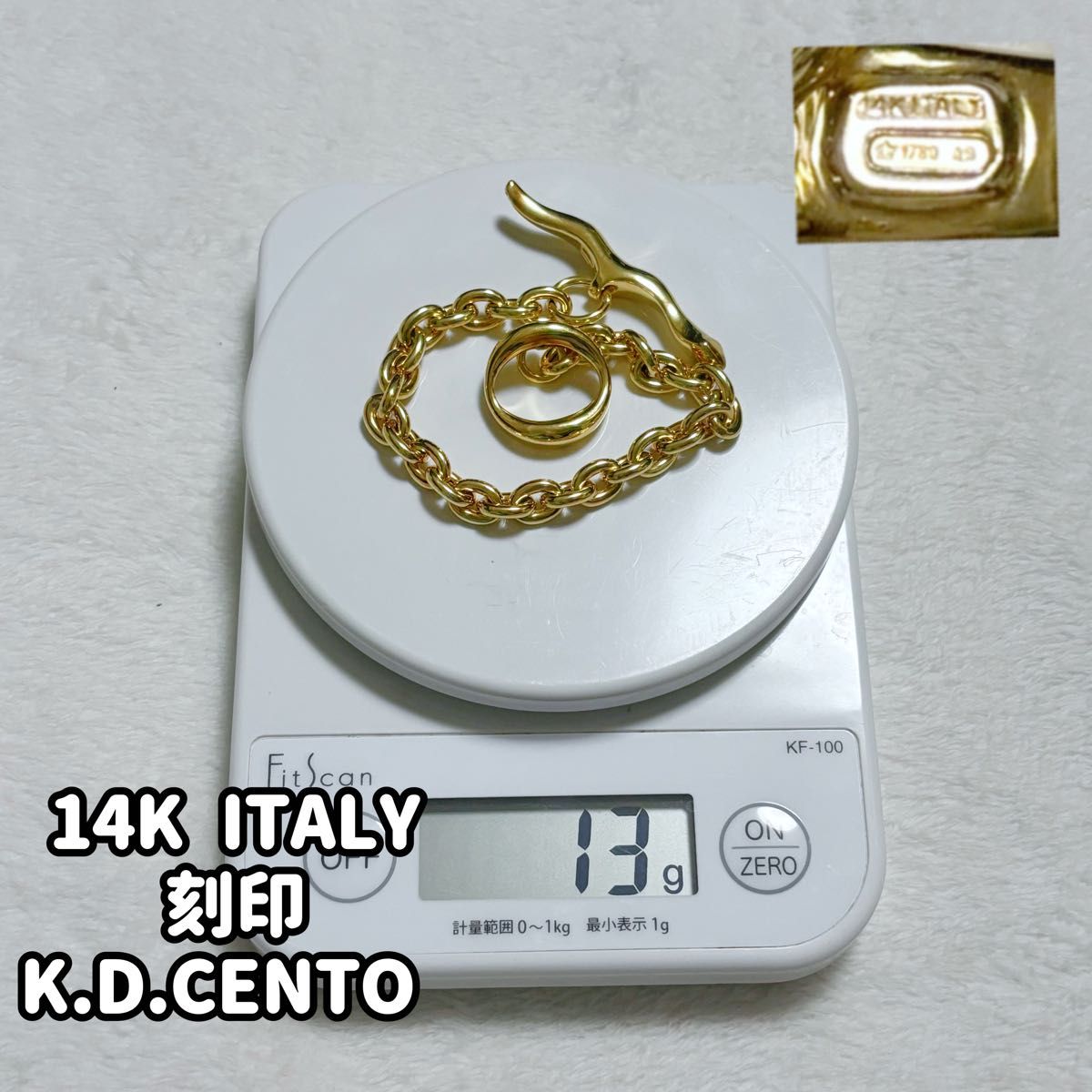14K ITALYブレスレット 585金 14金 黄金 ゴールド イタリア製 14K ITALYブレスレット 585金 14金 黄金 ゴールド イタリア製