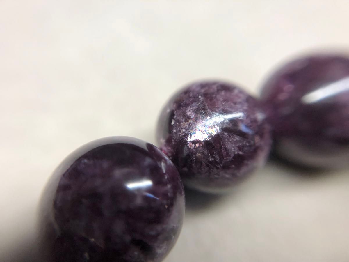 パープル マイカ ブレスレット 天然石 パワーストーン 10mm 丸玉 パープル マイカ ブレスレット 天然石 パワーストーン 10mm 丸玉