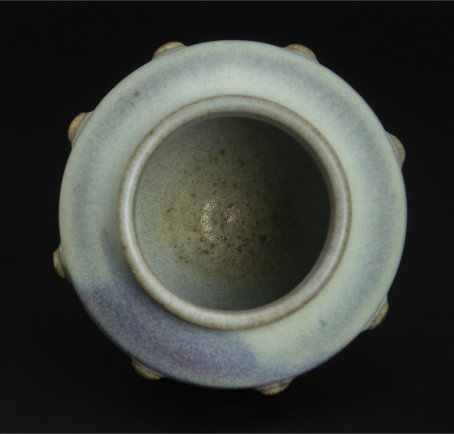  золотой / изначальный 钧窑 фиолетовый . тамбурин без тарелочек 钉. вместе коробка China старый изобразительное искусство 