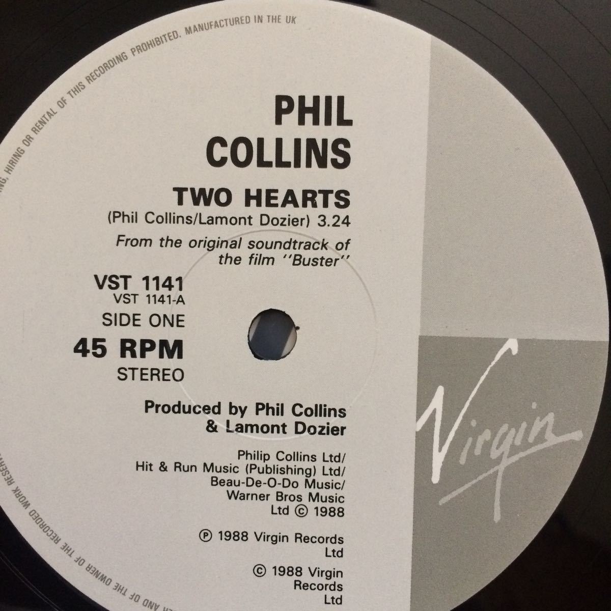 12’ Phil Collins-Two Hearts_画像2