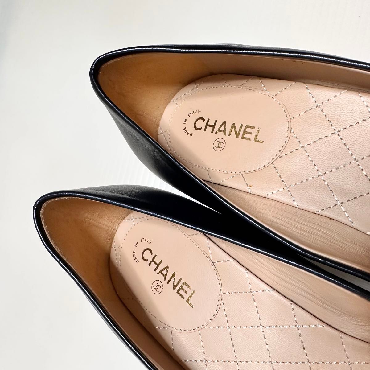 CHANEL シャネル ポインテッドトゥ パンプス 靴 フラット CHANEL シャネル ポインテッドトゥ パンプス 靴 フラット