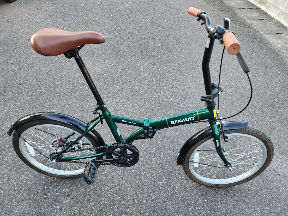 RENAULT 折りたたみ自転車 緑 20インチ ルノー(20インチ RENAULT 折りたたみ自転車 緑 20インチ ルノー(20インチ