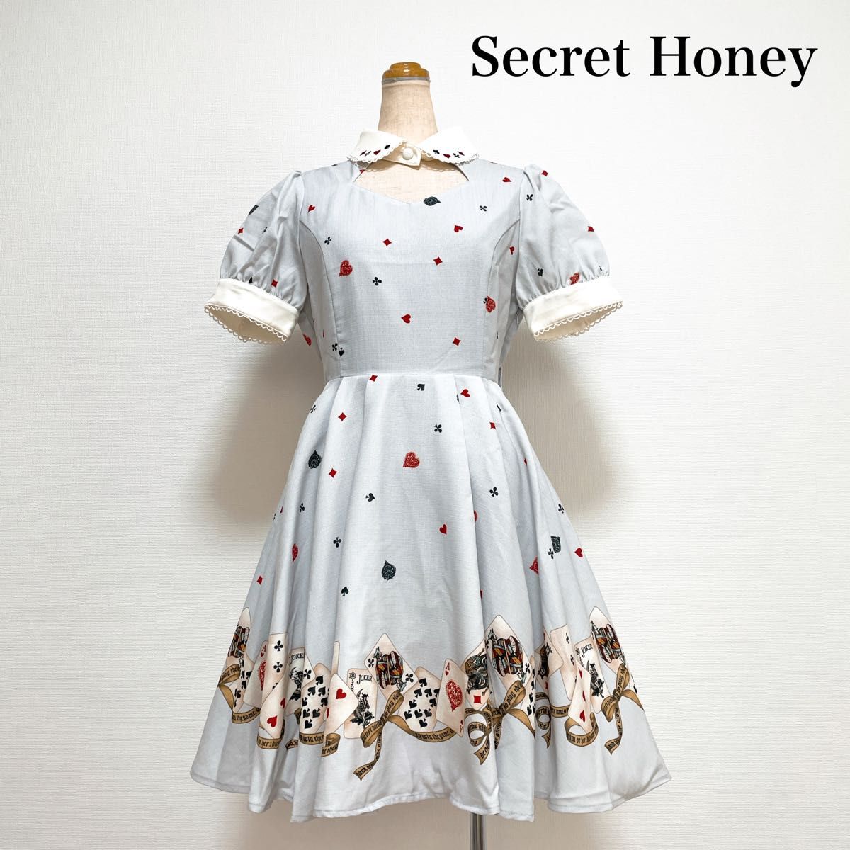 Secret Honey シークレットハニー アリス トランプ柄ワンピース Secret Honey シークレットハニー アリス トランプ柄ワンピース